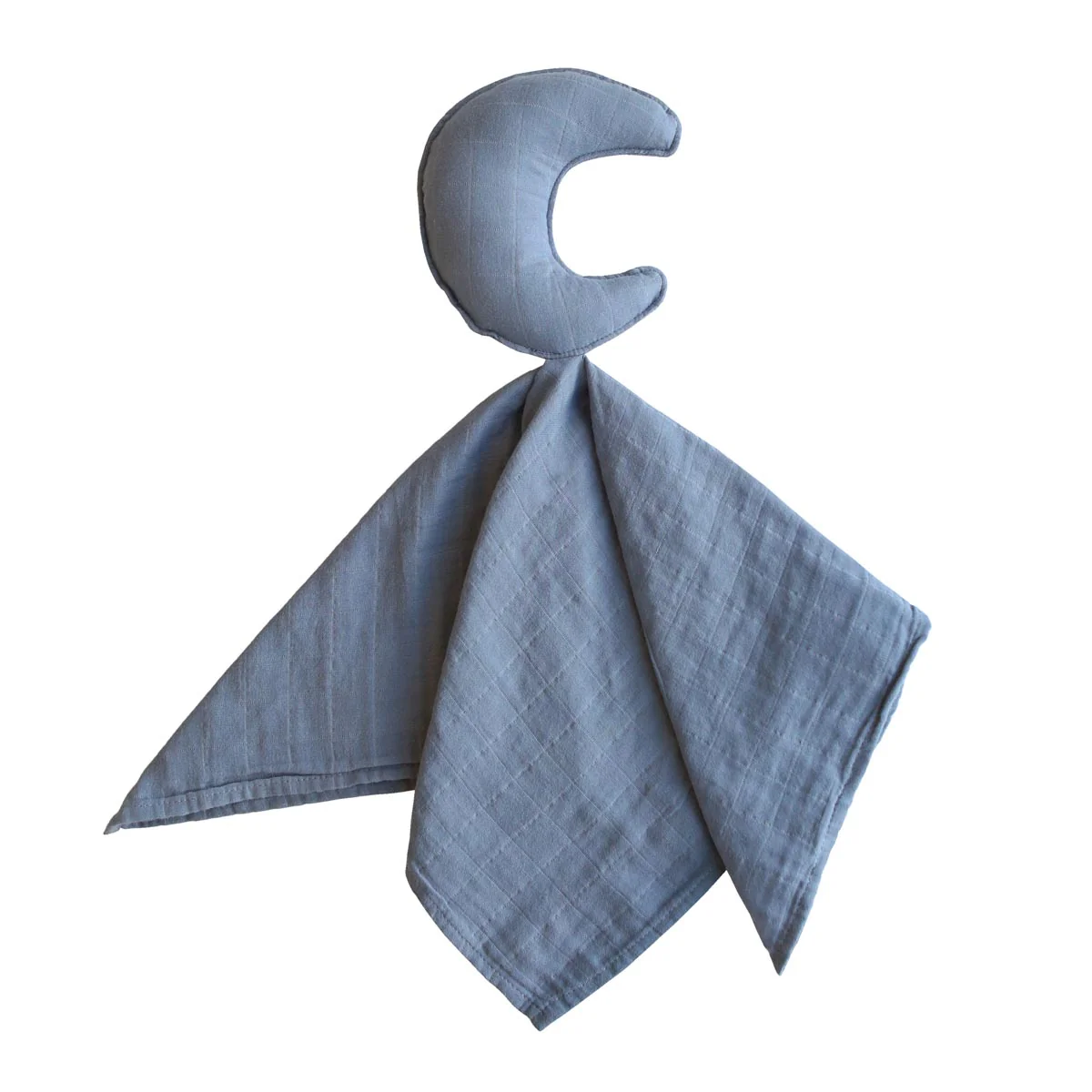 Mushie Lovey Moon Blanket Blue Mushie Lovey Moon Blanket - Image 3