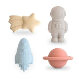 Mushie 4 Piece Bath Play Set Space