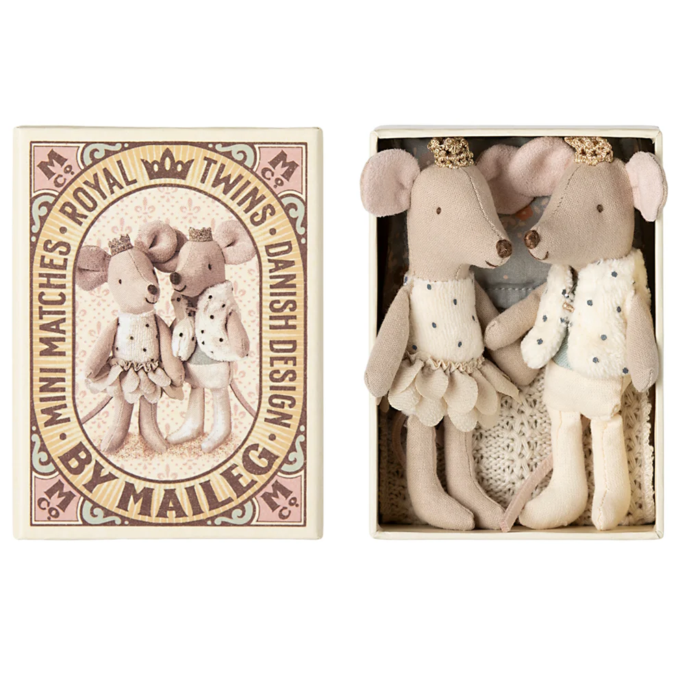 Maileg Royal Twin Mice in Matchbox Maileg Royal Twin Mice in Matchbox