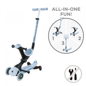 Globber Go Up Deluxe Lights 360 Scooter Blueberry