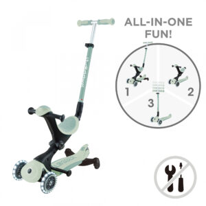 Globber Go Up Deluxe Lights 360 Scooter Pistachio Green