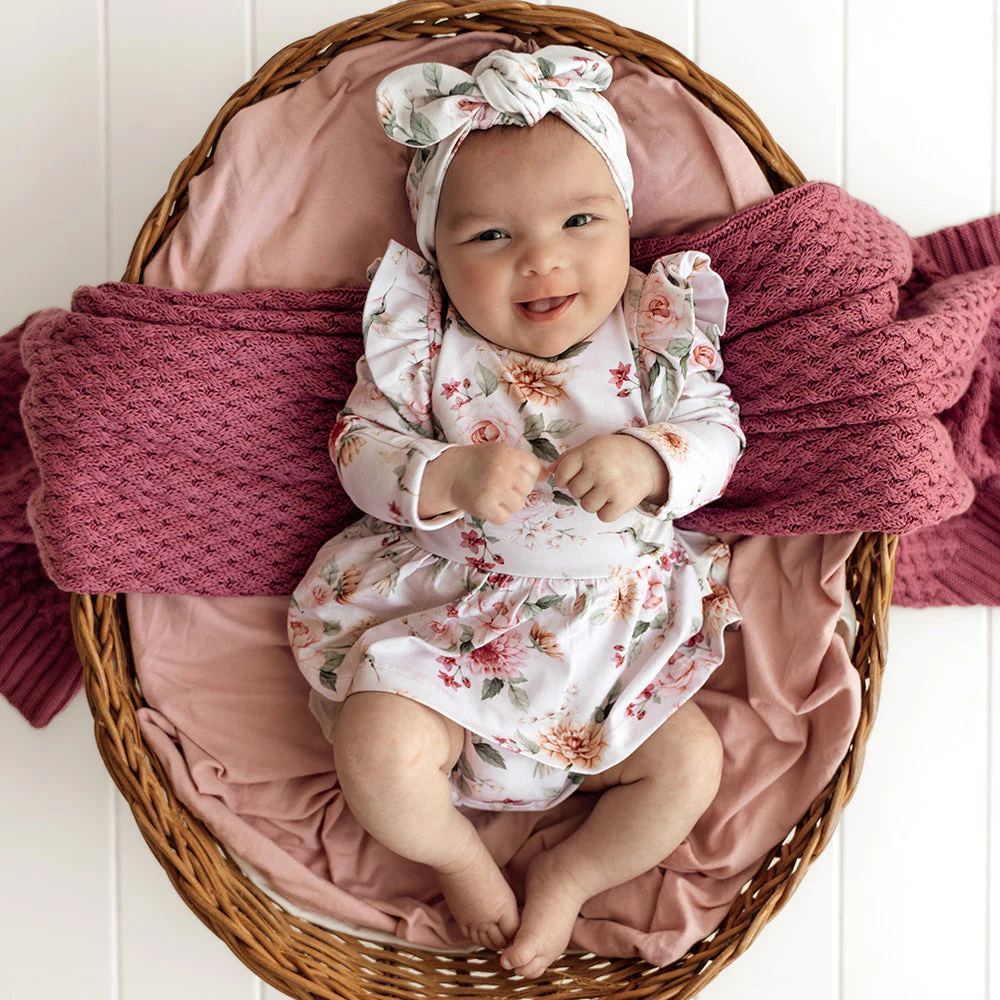 Snuggle Hunny Kids Birds & Blooms Long Sleeve Organic Dress2 Snuggle Hunny Kids Birds & Blooms Long Sleeve Organic Dress - Image 3