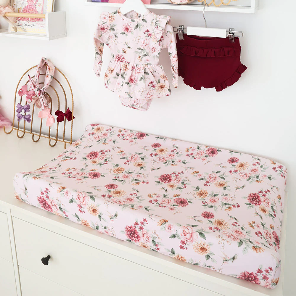 Snuggle Hunny Kids Birds & Blooms Organic Bassinet Sheet Change Pad Cover 1 Snuggle Hunny Kids Birds & Blooms Organic Bassinet Sheet Change Pad Cover - Image 3