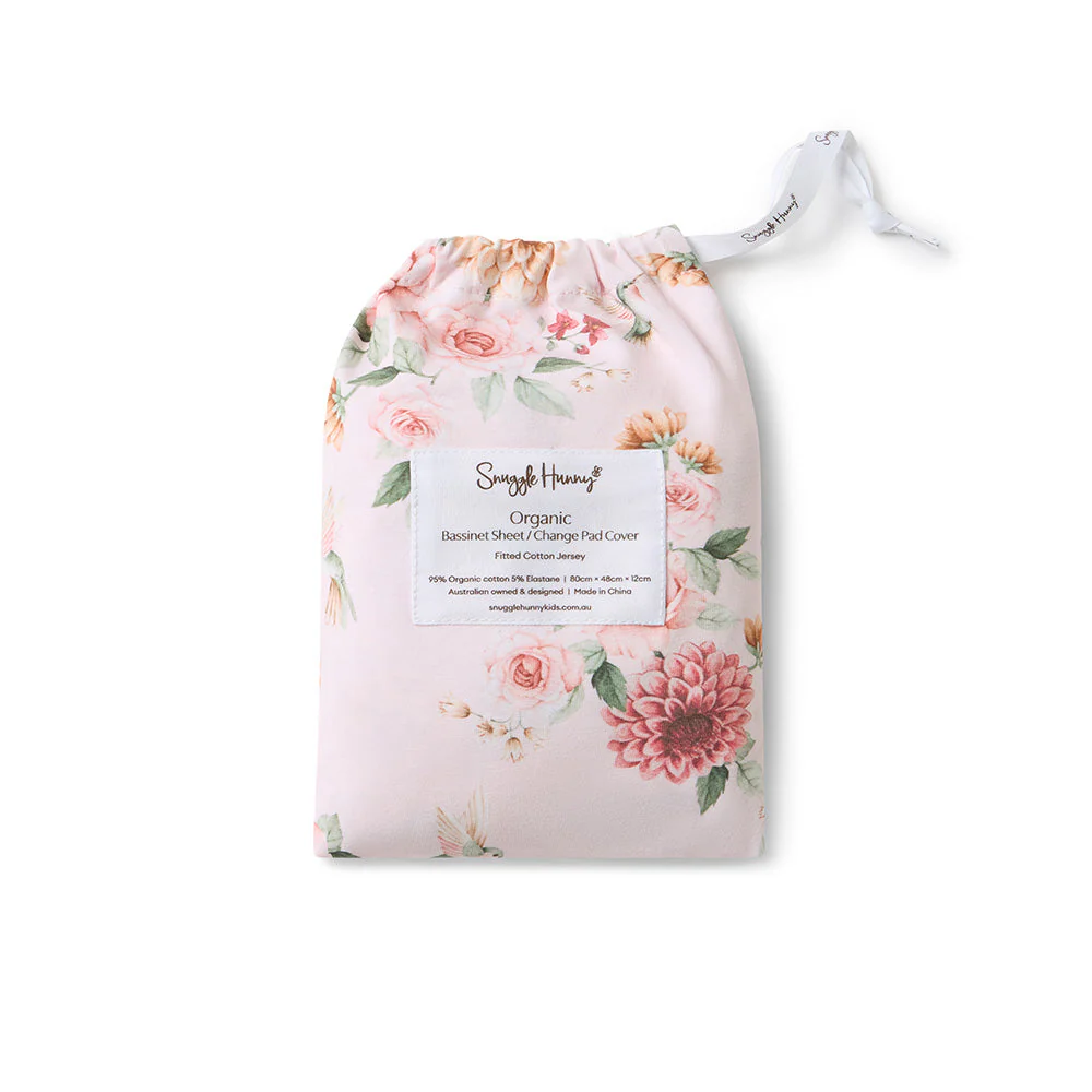 Snuggle Hunny Kids Birds & Blooms Organic Bassinet Sheet Change Pad Cover 2 Snuggle Hunny Kids Birds & Blooms Organic Bassinet Sheet Change Pad Cover