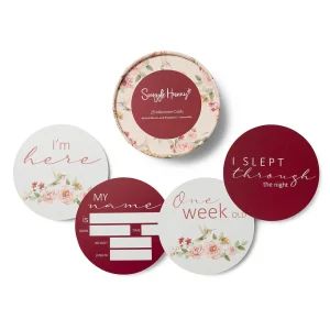 Snuggle Hunny Kids Birds & Blooms & Raspberry Reversible Milestone Cards