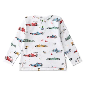 Snuggle Hunny Kids Little Racers Organic Long Sleeve Top