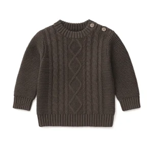 Aster & Oak Espresso Cable Knit Jumper