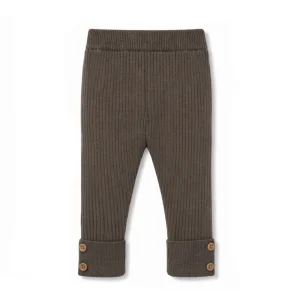 Aster & Oak Espresso Rib Knit Leggings