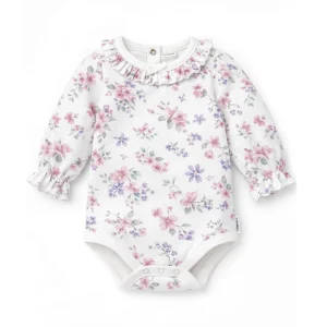 Aster & Oak Pastel Bloom Ruffle Onesie