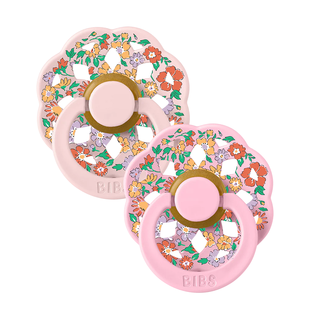 BIBS_Liberty_Boheme_rnd_LTX_S2_OscarMeadow_BabyPink_1 BIBS Liberty Boheme Pacifier Size 1 - 2 Pack