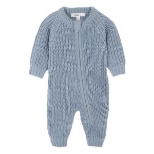 Bebe Blue Organic Knitted Romper