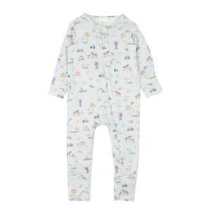 Bebe Farm Print Long Sleeve Zipsuit