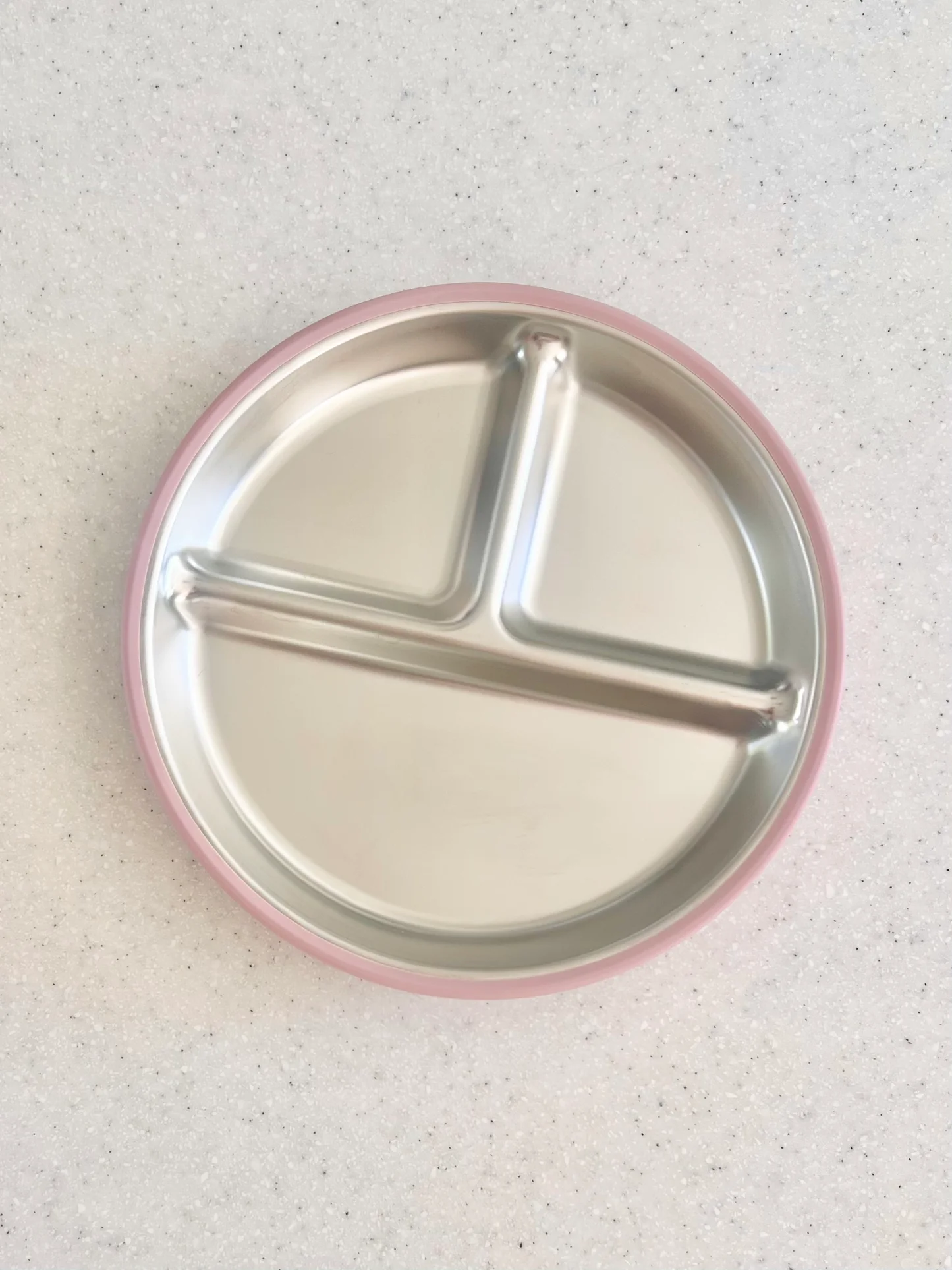 Cuddle Bug & Co Stainless Steel Plate with Suction Cherry Cuddle Bug & Co Stainless Steel Plate with Suction Cherry