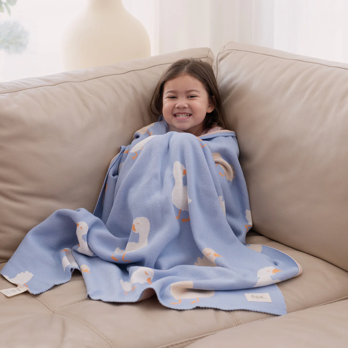 Fox & Fallow Blue Ducks Blanket2 Fox & Fallow Blue Ducks Blanket - Image 3