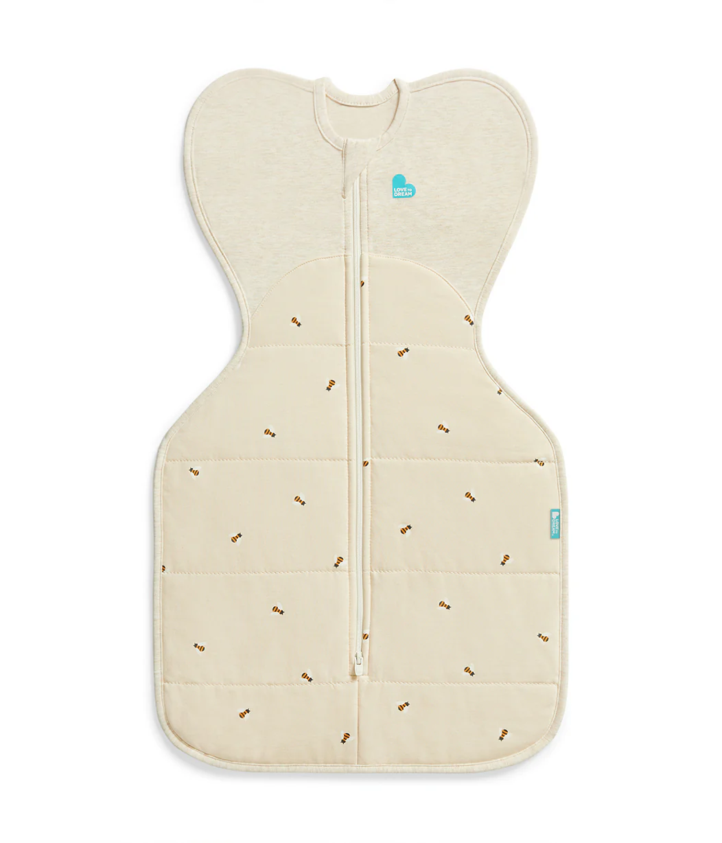 Love To Dream Swaddle Up 2.5 TOG Storm Oatmeal Bees Love To Dream Swaddle Up 2.5 TOG Storm Oatmeal Bees