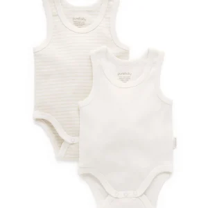 Purebaby 2 Pk Bodysuit Wheat