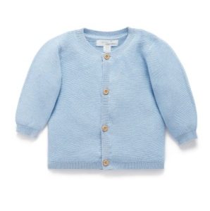 Purebaby Textured Cardigan Blue