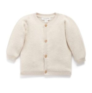 Purebaby Textured Cardigan Wheat