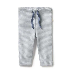 Wilson & Frenchy Organic Stripe Rib Leggings Rain Drop