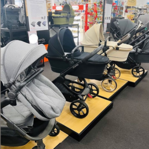 Babyroad's pram display at our Perth baby store