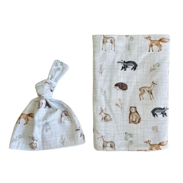 Cuddle Bug & Co Baby Wrap Set Woodland2 Cuddle Bug & Co Baby Wrap Set Woodland - Image 3