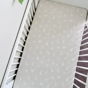 Cuddle Bug & Co Basics Cot Fitted Sheet 2pk Duck & White