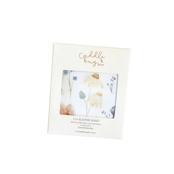 Cuddle Bug & Co Organic Co-Sleeper Sheet Meadow2 Cuddle Bug & Co Organic Co-Sleeper Sheet Meadow - Image 3