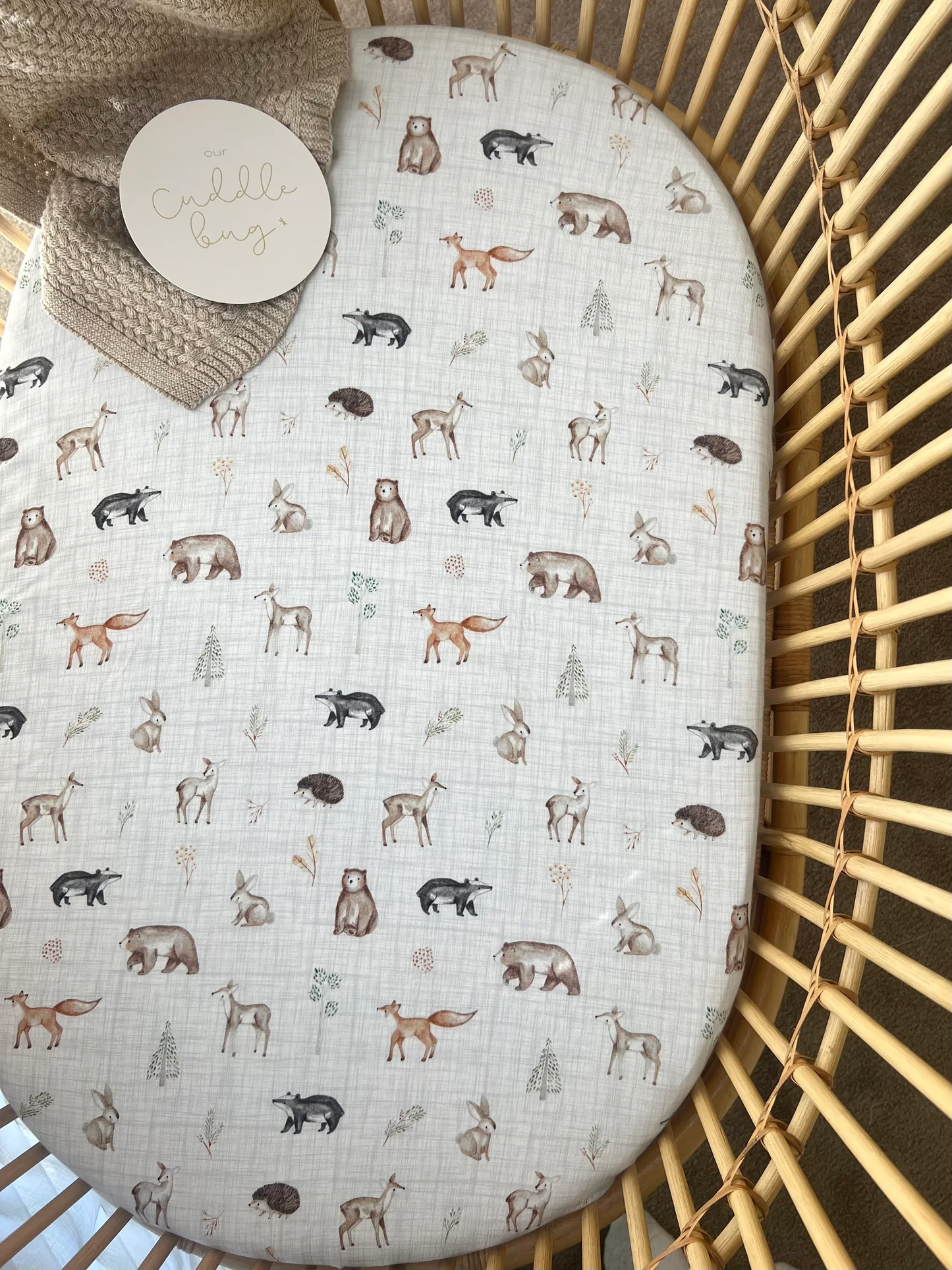 Cuddle Bug & Co Organic Co-Sleeper Sheet Woodland Cuddle Bug & Co Organic Co-Sleeper Sheet Woodland