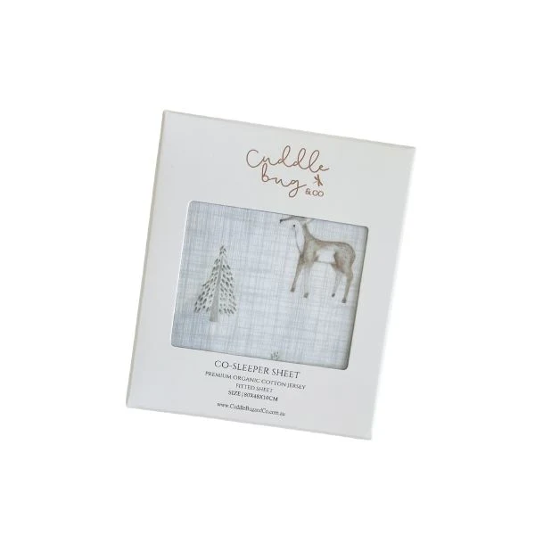 Cuddle Bug & Co Organic Co-Sleeper Sheet Woodland2 Cuddle Bug & Co Organic Co-Sleeper Sheet Woodland - Image 3