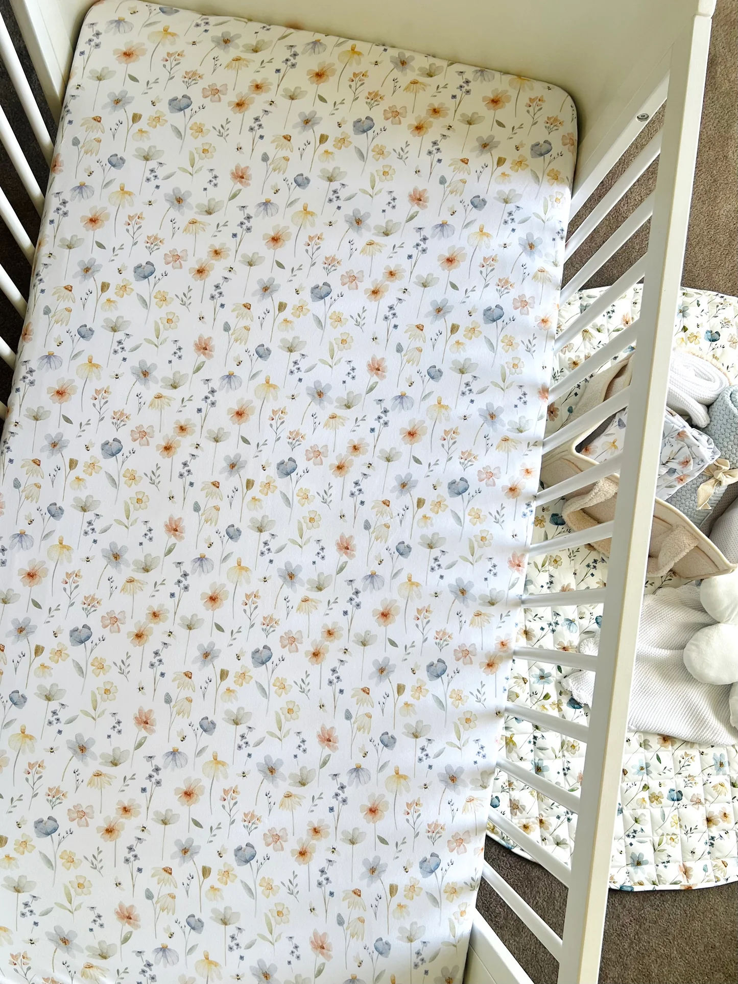 Cuddle Bug & Co Organic Fitted Cot Sheet Meadow Cuddle Bug & Co Organic Fitted Cot Sheet Meadow