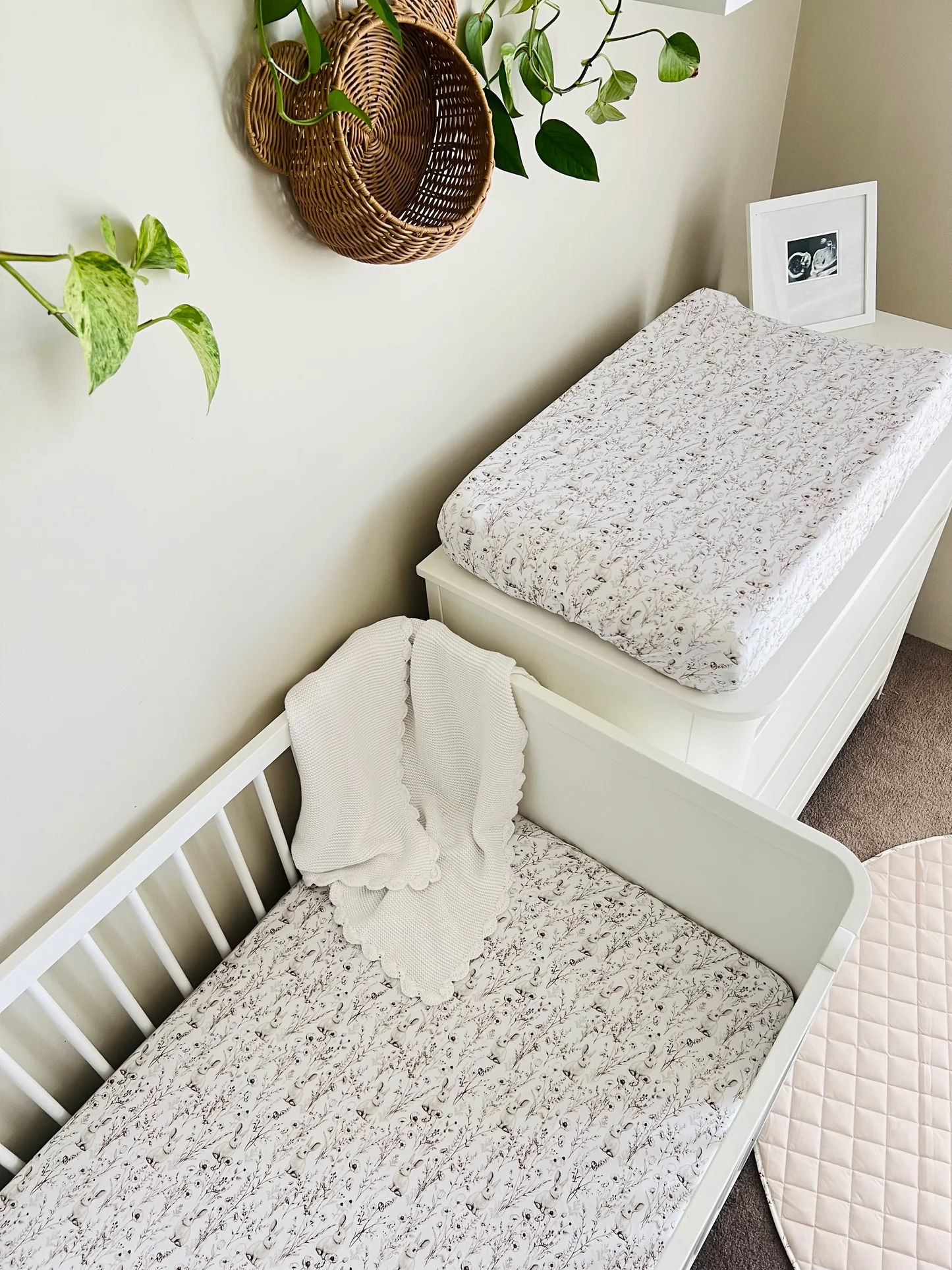 Cuddle Bug & Co Organic Fitted Cot Sheet Willow1 Cuddle Bug & Co Organic Fitted Cot Sheet Willow - Image 2