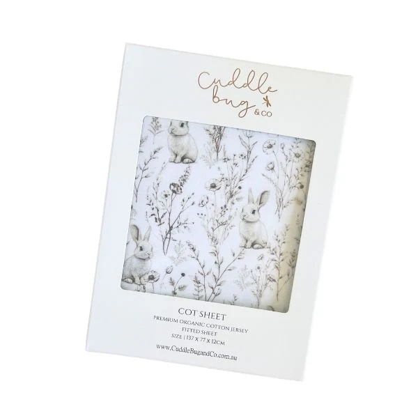 Cuddle Bug & Co Organic Fitted Cot Sheet Willow2 Cuddle Bug & Co Organic Fitted Cot Sheet Willow - Image 3