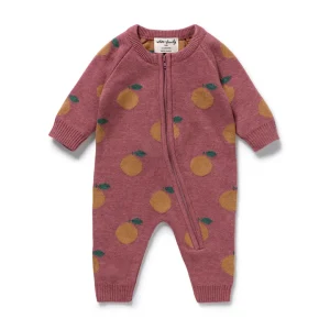 Wilson & Frenchy Clementine Organic Knitted Jacquard Growsuit