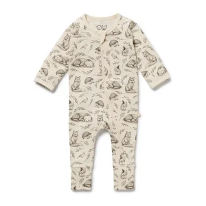 Wilson & Frenchy Foxglove Forest Organic Zipsuit