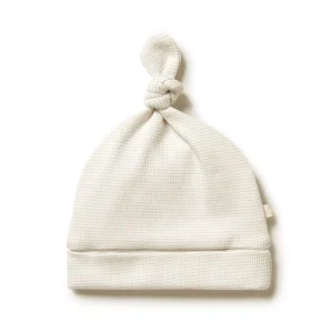Wilson & Frenchy Organic Stripe Rib Knot Hat Oatmeal