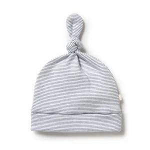 Wilson & Frenchy Organic Stripe Rib Knot Hat Rain Drop