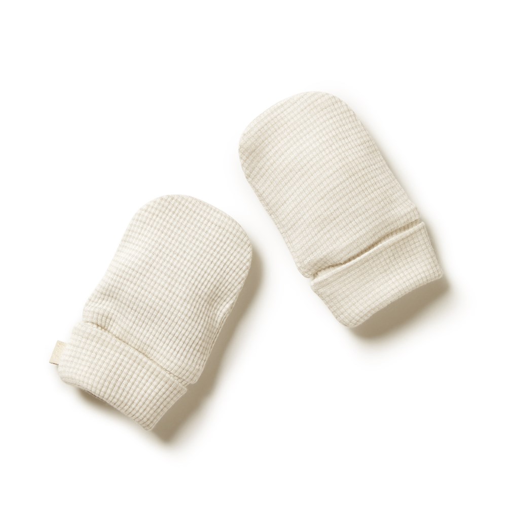 Wilson & Frenchy Organic Stripe Rib Mittens Oatmeal Wilson & Frenchy Organic Stripe Rib Mittens Oatmeal