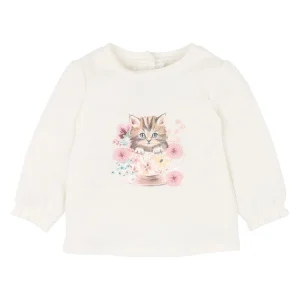 Bebe Fern Kitten Long Sleeve Tee