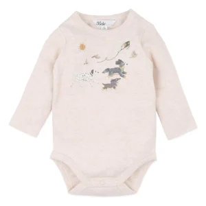 Bebe Otto Dog Organic Long Sleeve Zipsuit