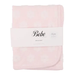 Bebe Pink Flower Jacquard Bunny Rug