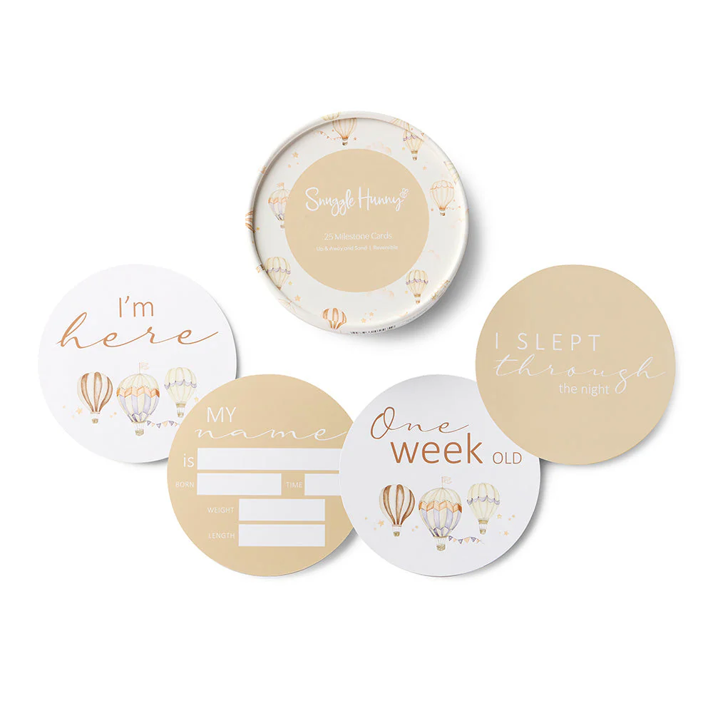 Snuggle Hunny Kids Up & Away & Pebble Reversible Milestone Cards Snuggle Hunny Kids Up & Away & Pebble Reversible Milestone Cards
