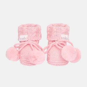 Toshi Organic Booties Misty Rose