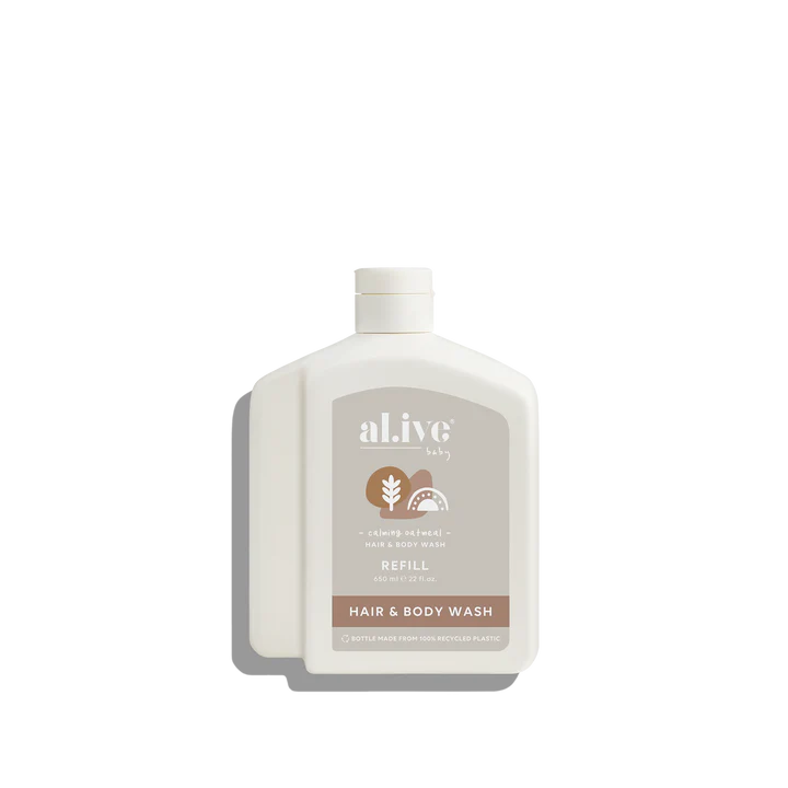 Al.ive Oatmeal Hair & Body Wash Refill 650ml Calming Oatmeal Al.ive Oatmeal Hair & Body Wash Refill 650ml Calming Oatmeal