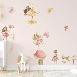 Ginger Monkey Flower Fairy Decal Set