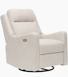 Henry Electric Recliner Glider Chair with USB in Eggshell