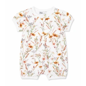 Bebe Taylor Organic Floral Koala SS Zip Romper Bebe Taylor Organic Floral Koala SS Zip Romper