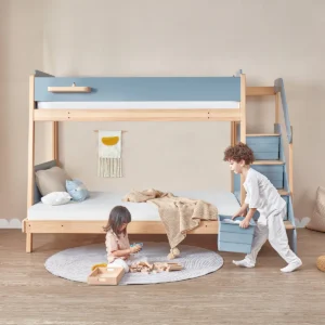 Boori Natty Maxi Bunk Bed with Staircase B- Alm Boori Natty Maxi Bunk Bed with Staircase