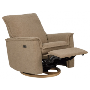 iL Tutto Louie Electric Recliner Glider Chair Mocha Teddy