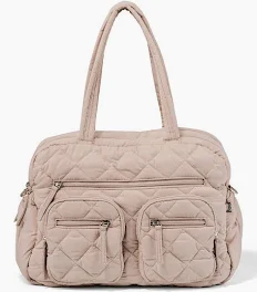 OiOi Carry All Nappy Bag Puffy Beige Quilt