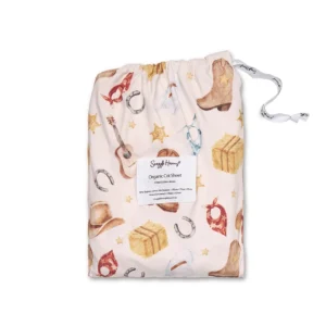 Snuggle Hunny Cowboys Organic Fitted Cot Sheet